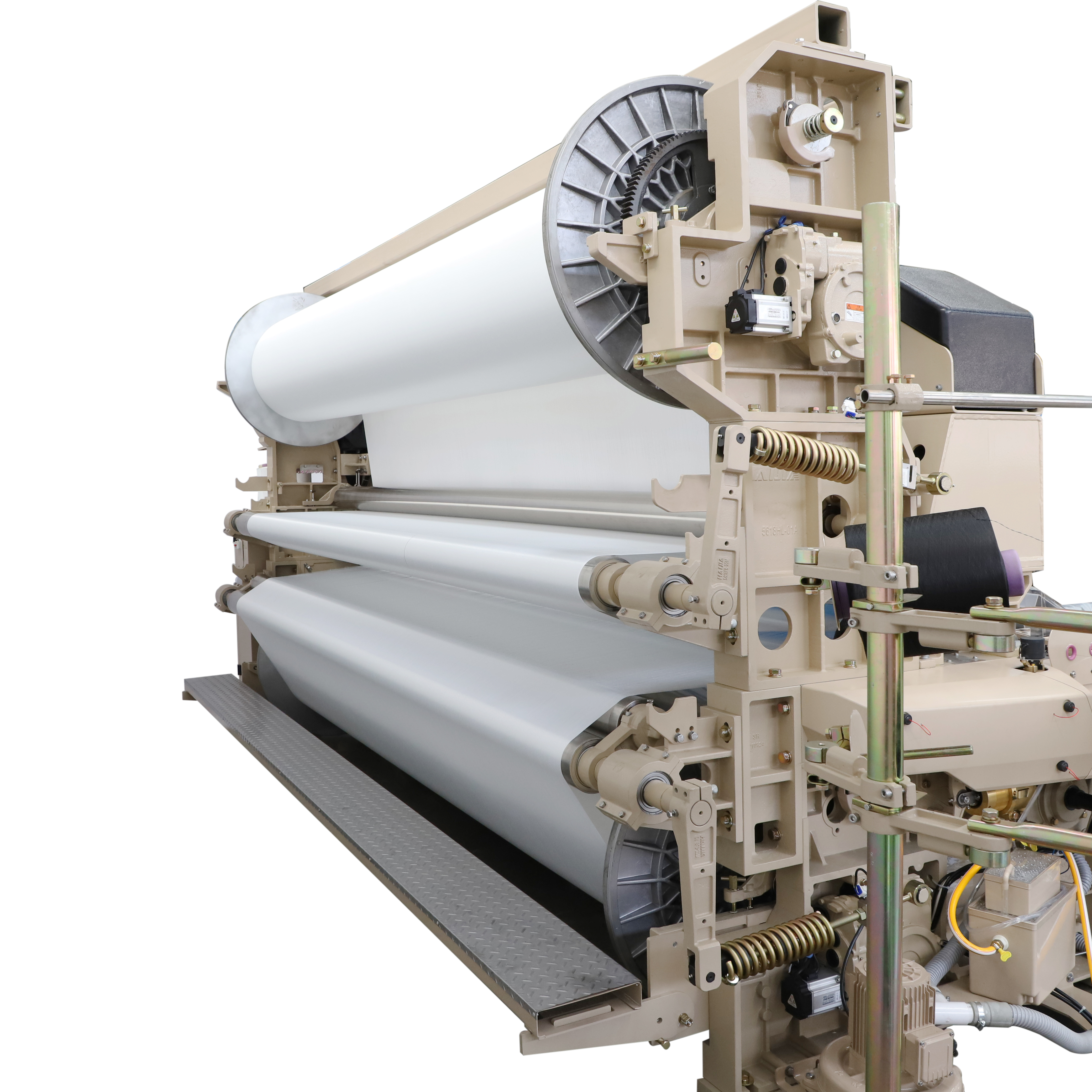 Comment régler le système de tirage de trame d'un métier à jet d'eau ?